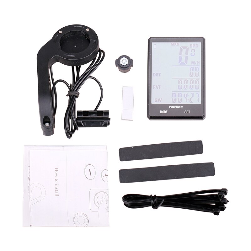 DRBIKE 2.8''Large Screen Bicycle Wireless Bicycle Computer Bike Touch Screen Speedometer Odometer Bike Rainproof Stopwatch