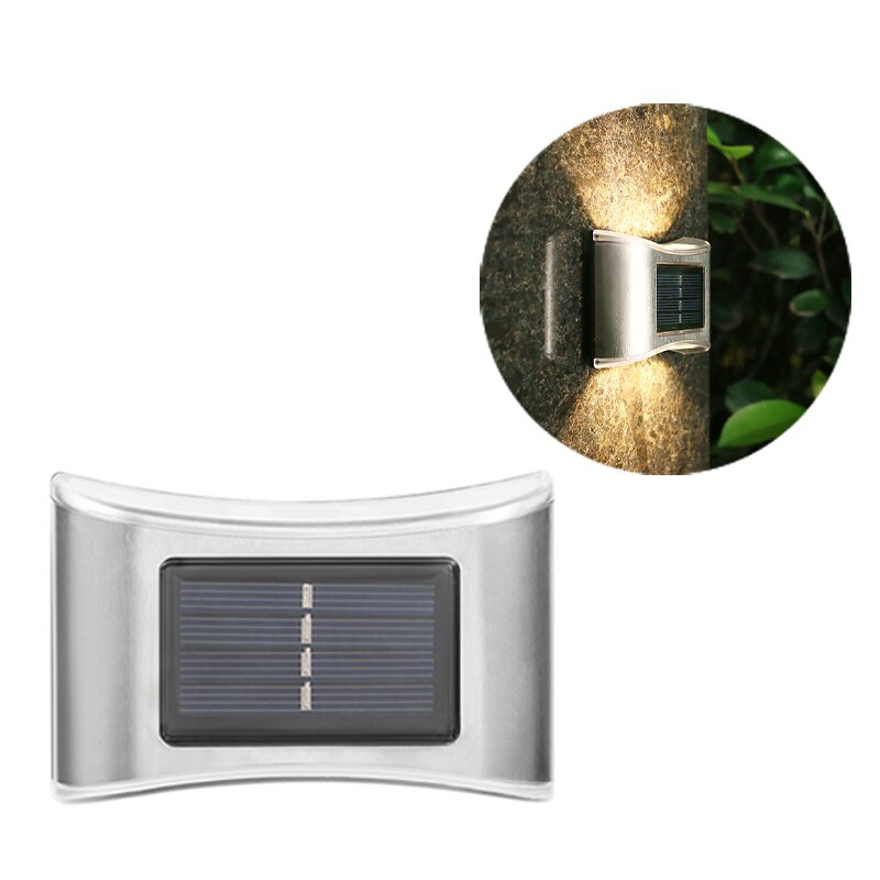 Solar Outdoor Wall Light Up and Down Outdoor Waterproof for Balcony Patio Courtyard Fence Lamps Garden Decor Solar LED Wall Lamp: 1pc warm white