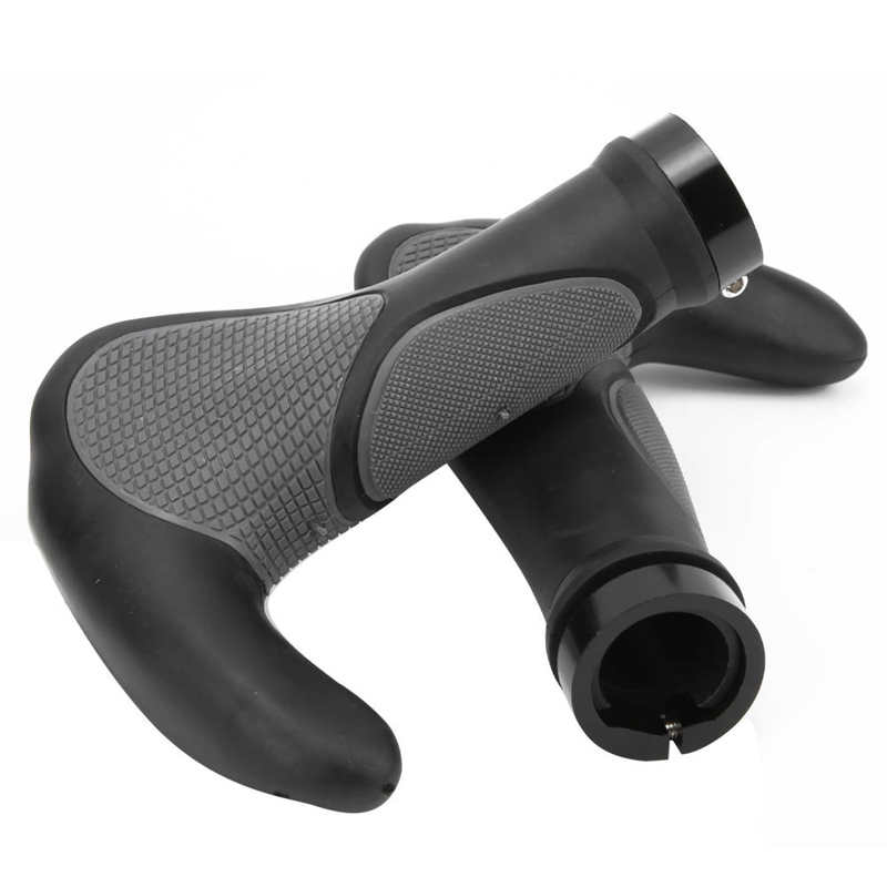Poignées de guidon de vélo vtt, repose-main, 22.2mm, en corne de bœuf, verrouillage bilatéral