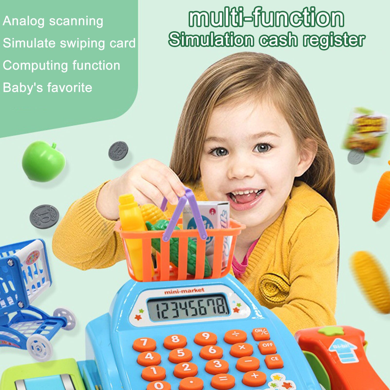 Simulation Supermarkt Kassierer Spielen Haus vorgeben Spiele Rolle-Spielen Simulation Spiel einstellen freundlicher freundlicher ÜSpund Pädagogisches Spielzeug