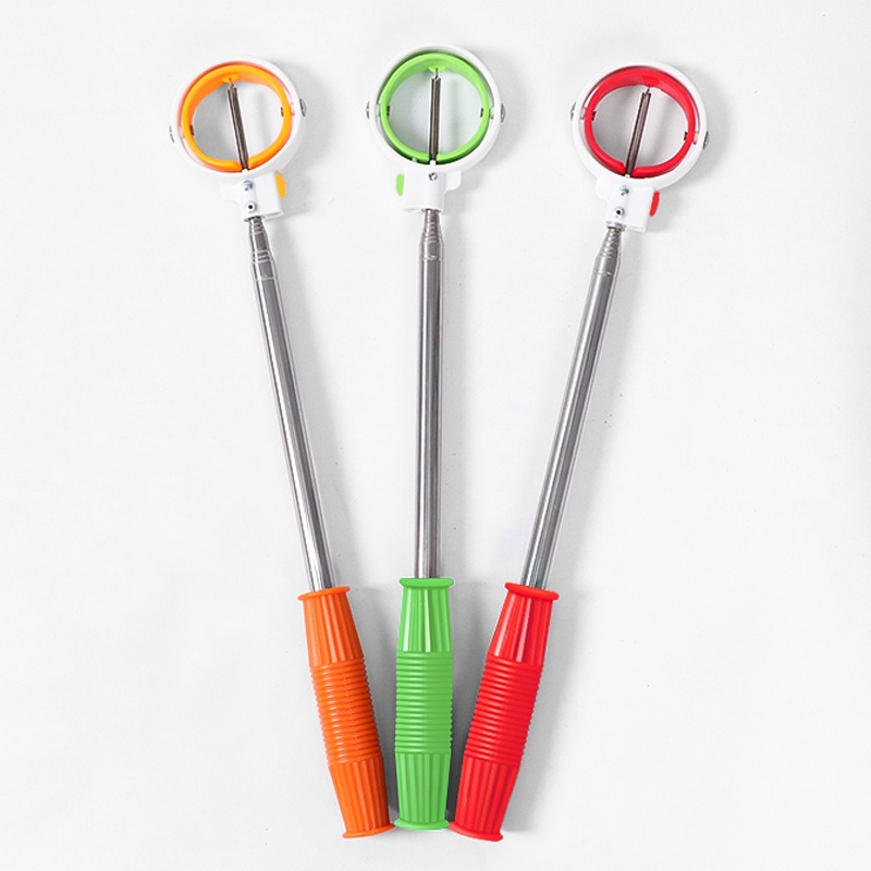 Golfboldopsamler bærbar golfboldfanger golfboldopsamlingsværktøj skaft i rustfrit stål automatisk låsende opsamler