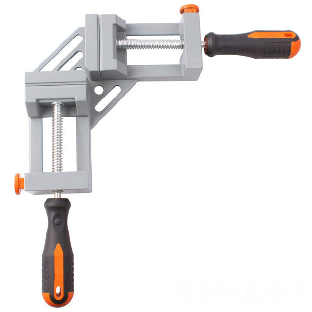 Aluminium Single/Double Handle 90 Degree Right Angle Clamp Photo Frame Corner Clip Woodworking Vise Workbenches: type1