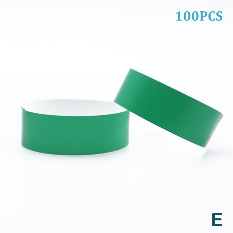 100pcs Party Paper Bracelet Synthetic Paper Wristbands Sticky Wristband Painting Pattern Logo Paper Party Wristbands: Light Grey