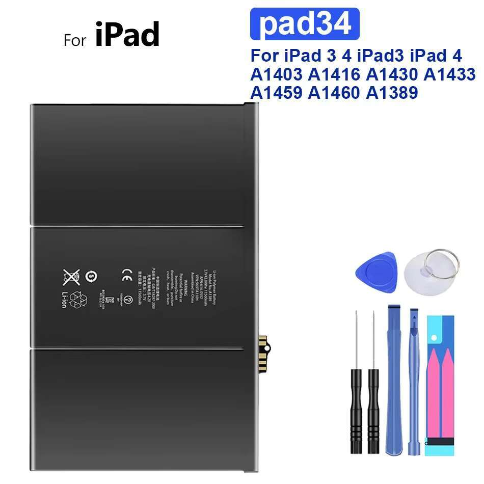 Batería para Apple ipad 1 2 3 4 5 6 7 8 9 10 Air 1 2 5 A1547 A1403 A1315 A2197 A1395 A1484 A2588 A2589 A2591 5900mAh-11560mAh: ORO