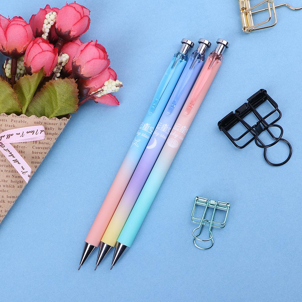 Cute Moon Star Plastic Mechanical Pencil Automatic Pen For Writing School Supply