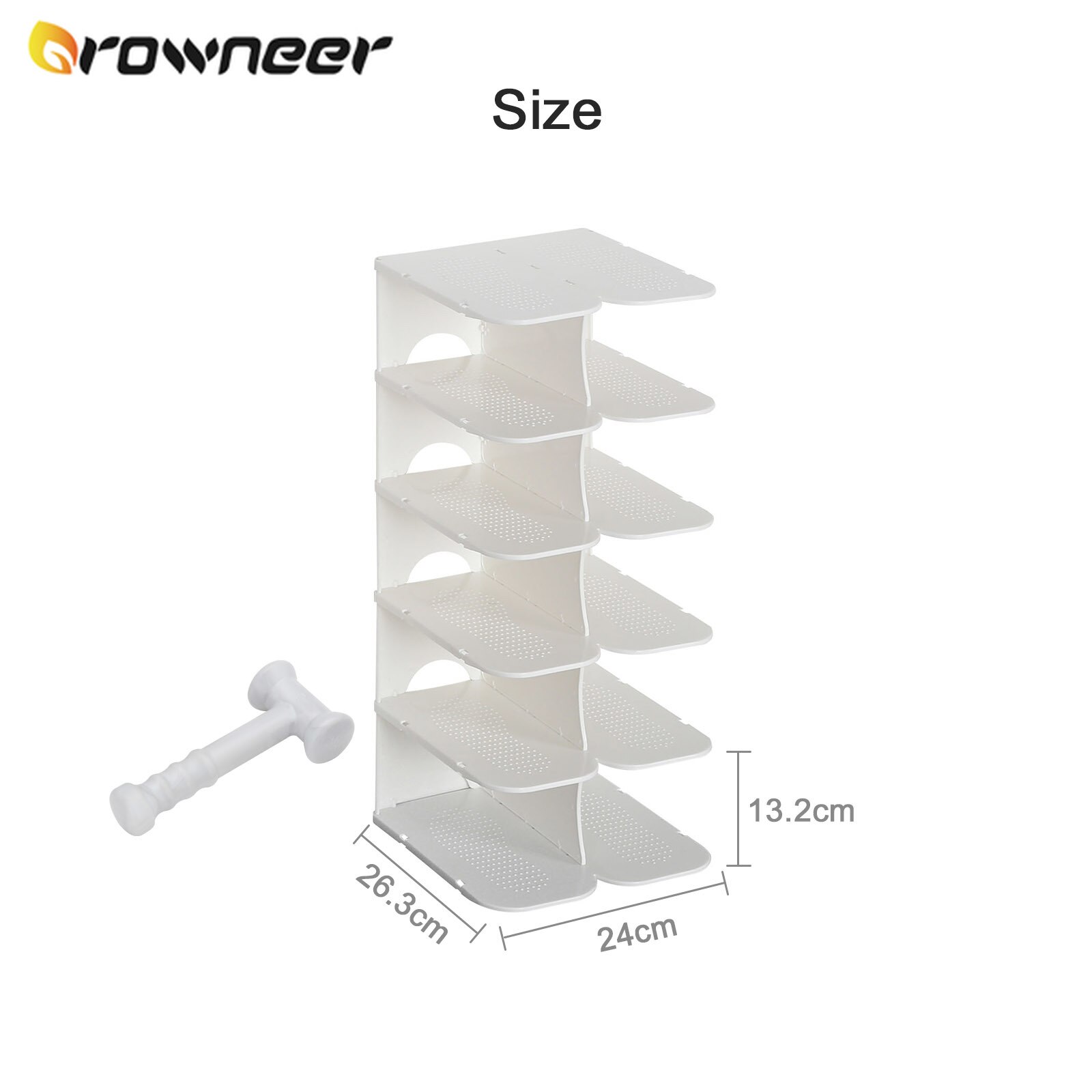 6 schichten Stapelbar Schuh Aufhänger Montage Integrierte Große Kapazität Schuhe Lagerung Gestell PP Platzsparende Sicherheit Schuh Stand Organizer