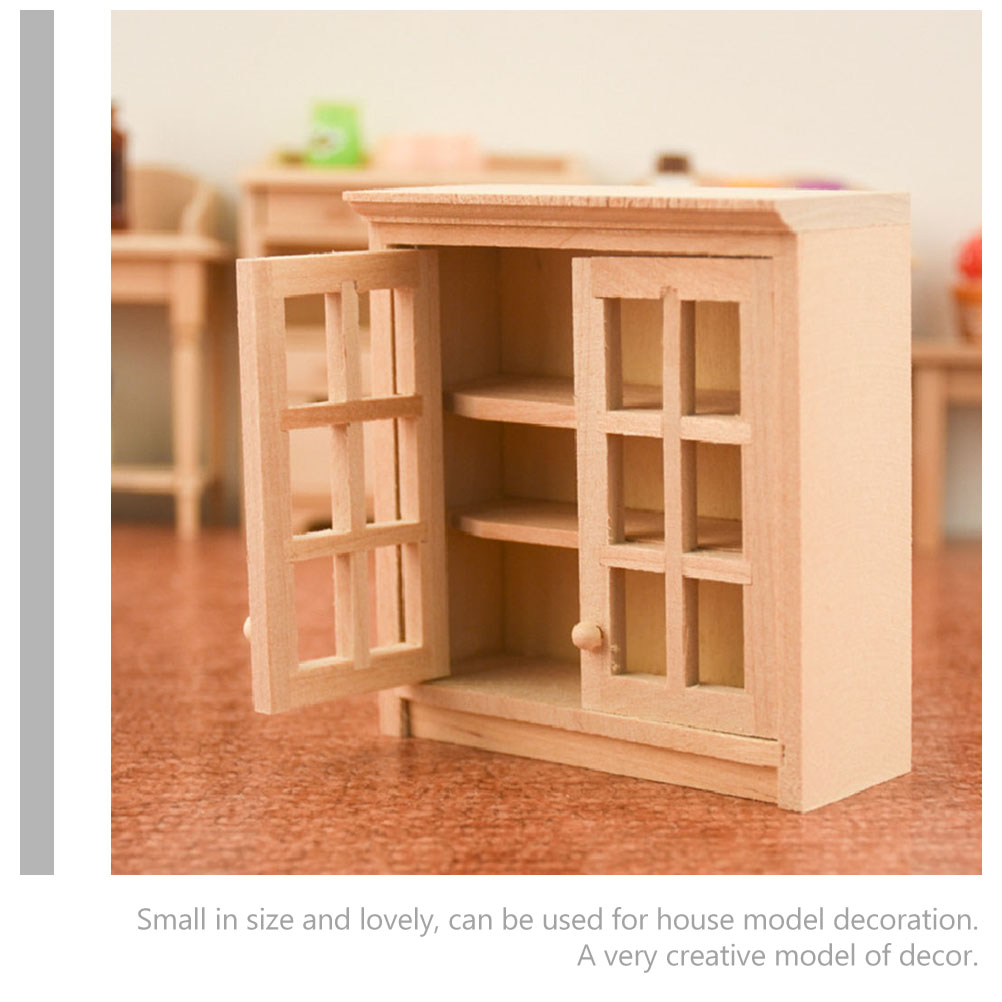 1pc kleine holzschrankmodelle, dekoration, minihaus, minimöbelmodell, bastelarbeiten