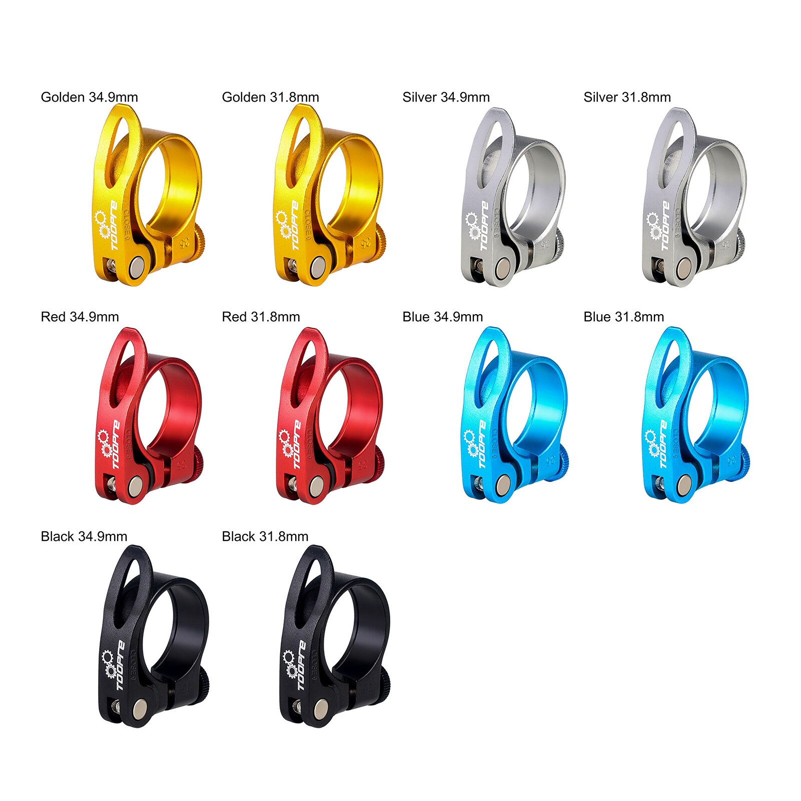 1 Set Stevige Fiets Zadelbuisklem Cnc Proces Snelsluiting Mountainbike Zadelbuisklem Aluminium Fiets onderdelen