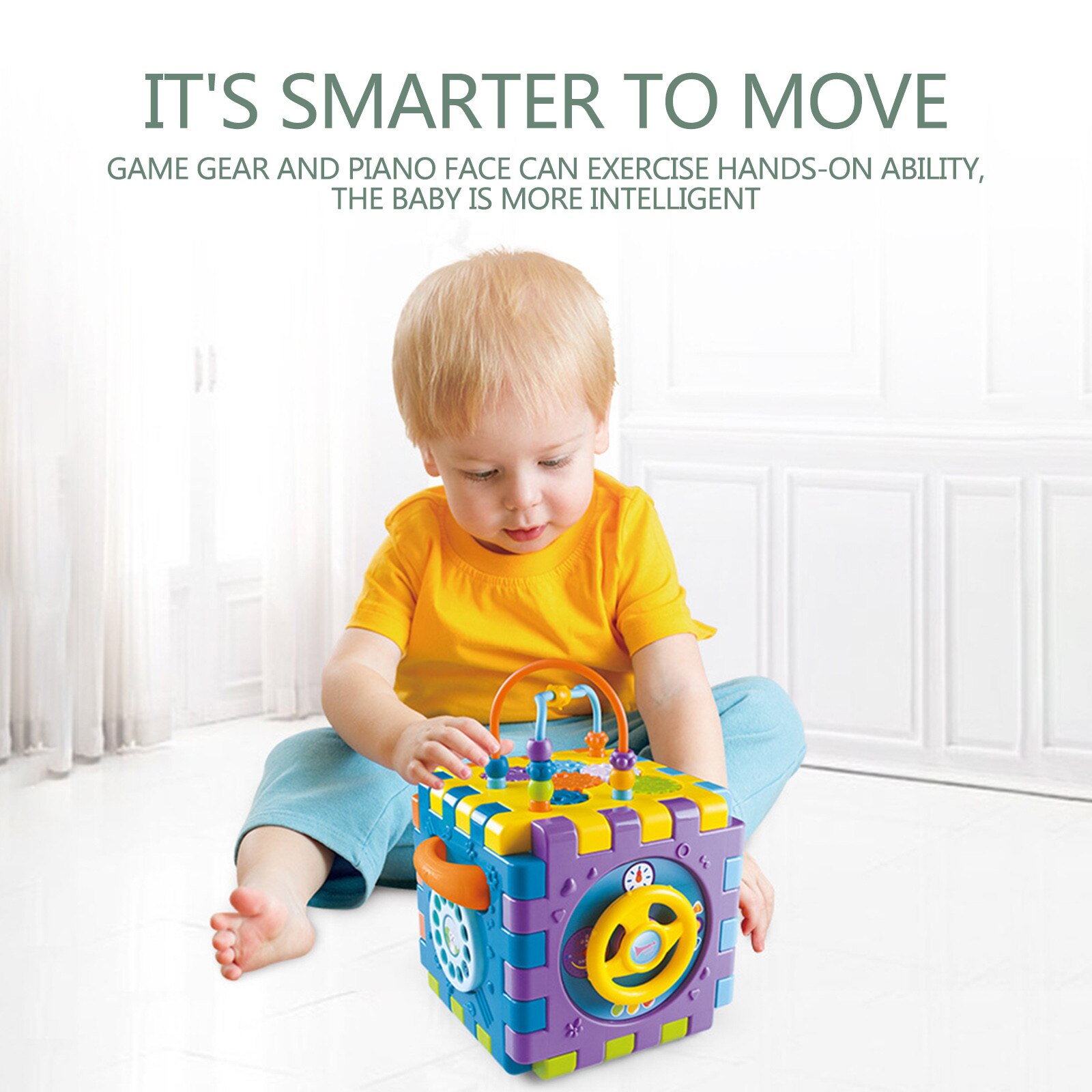 6 In 1 Multifunctionele Leren Cubes Muziek Speelgoed Cubes Baby Speelgoed Kinderen Bouwsteen Speelgoed Игрушки Для Детей