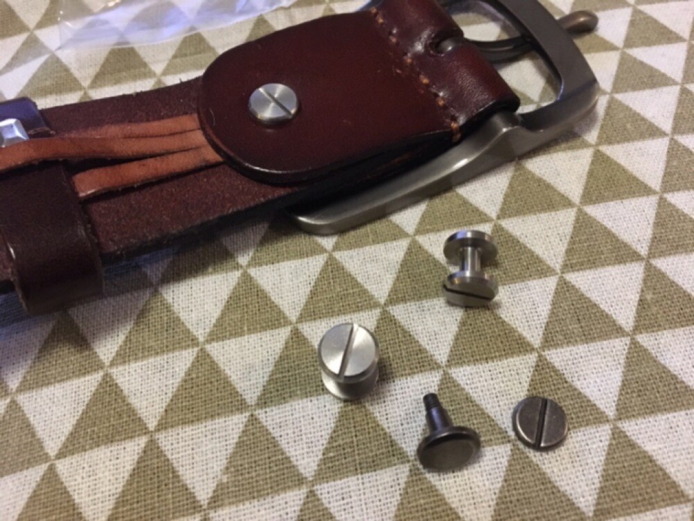 2pcs belt buckle patch repair Stainless steel screw belt screw diy leather craft making rusty proof metal screw 10x4x7mm