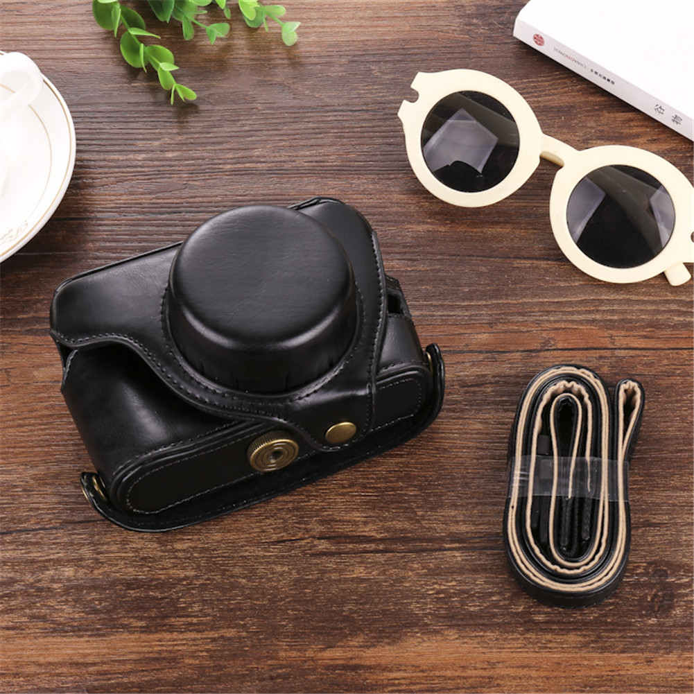 Dla Fujifilm X100V X100F X100T X100S X100 Series Torba na aparat Pasek na ramię PU Skórzany pokrowiec ochronny Gorąca sprzedaż Torby na aparat: Black