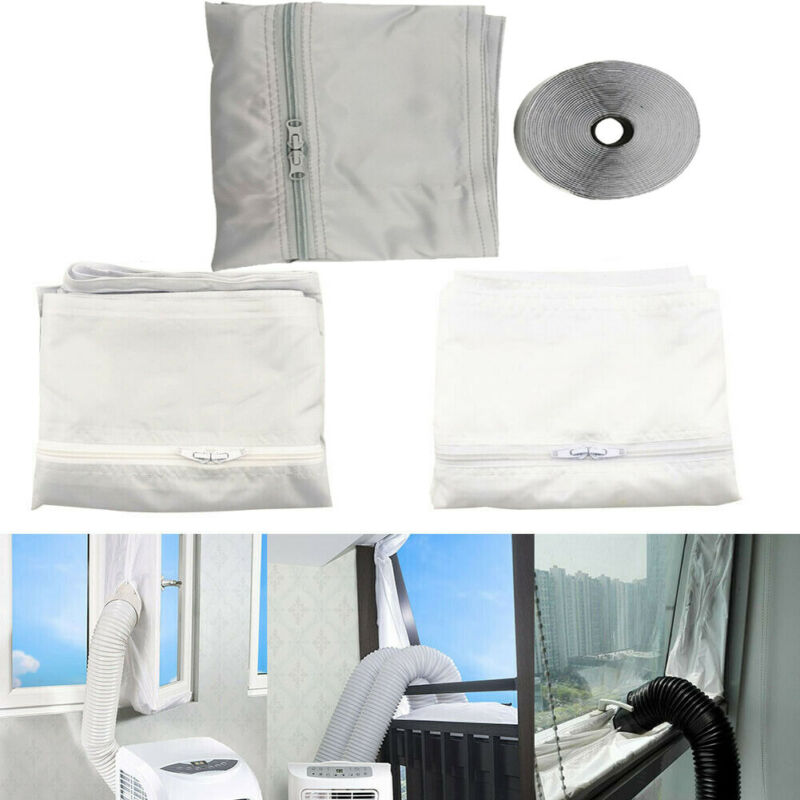 Sello de bloqueo de aire acondicionado portátil, deflector de sellado de tela suave para puerta y ventana, impermeable, para el hogar y la Oficina