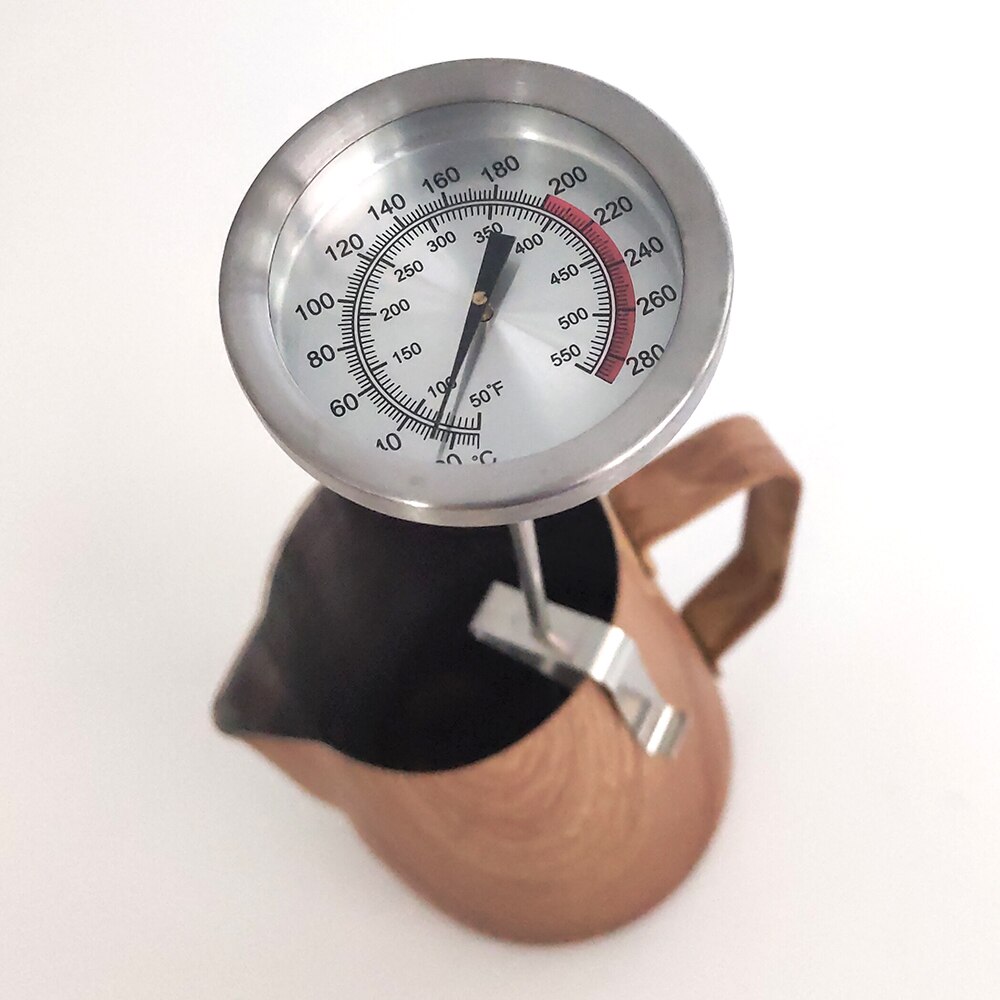 Termómetro Dial de acero inoxidable, lectura instantánea, para espuma de café y leche, 9&quot;