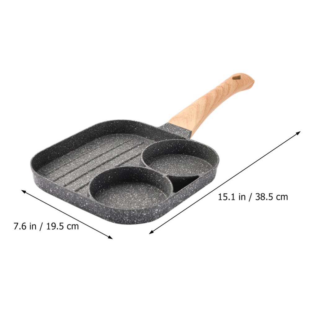 1Pc Steen Koekenpan Ontbijt Pan Non-stick Steak Gebakken Ei Pan (Assorti Kleur)