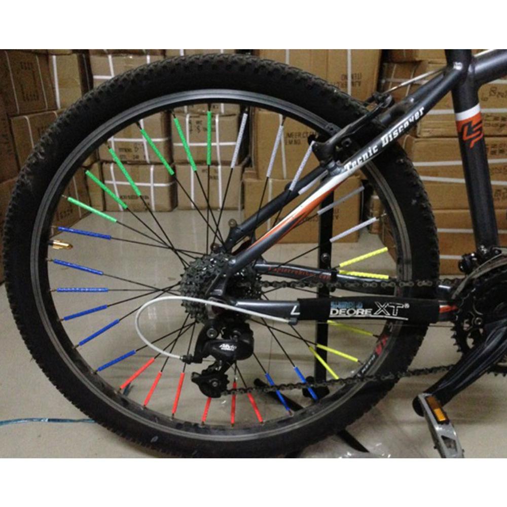 12 stk cykling cykel mountainbike ridning fælge monteret klip rør advarselslys strip reflektor reflekterende udendørs