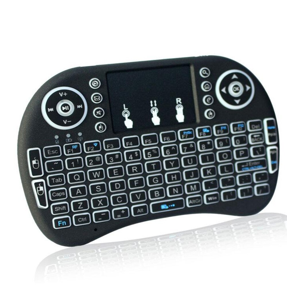 i8 Mini Wireless Keyboard 3 Colors Backlit 2.4ghz English Russian 3 Colour Air Mouse with Touchpad Remote Control Android TV Box