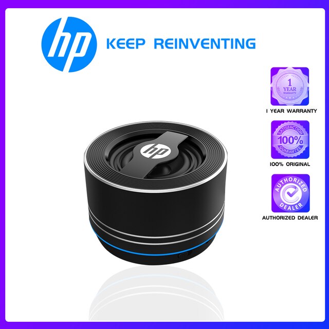 HP BS200 Multimedia Speaker Mini Wireless Bluetooth Stereo Surround Stereo Tri-band Equalizer for Desktop Laptop Tablet Phone: Default Title