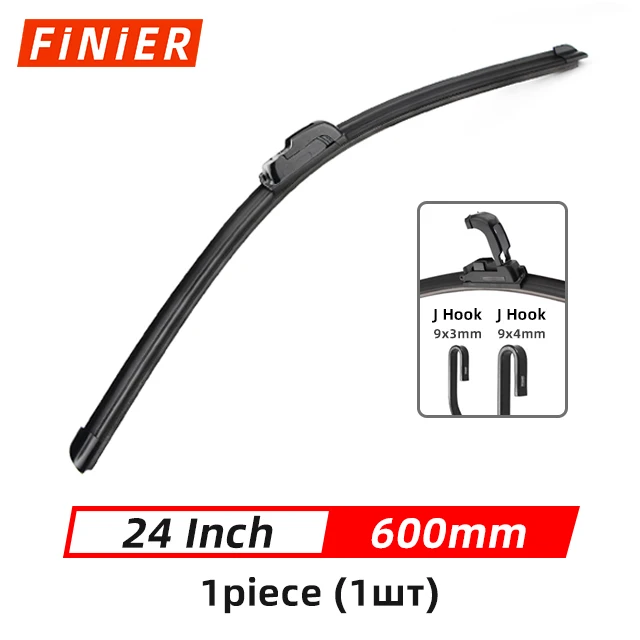 General J U Hook-limpiaparabrisas Universal para coche, accesorios de goma para parabrisas de 14, 16, 17, 18, 19, 20, 21, 22, 24 y 26 pulgadas: 24 Inch