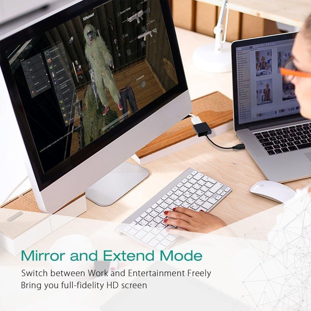 AMKL USB to VGA Adapter USB HDMI Adapter USB 3.0 to VGA HDMI Converter - PC Laptop with Windows 7/8/8.1/10 /XP