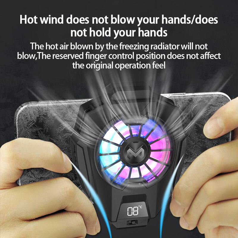 Phone Enthusiasts Adiator DL05 Digital Display Mobile Phone Radiator Frozen Semiconductor Cooling Fan Essential Games