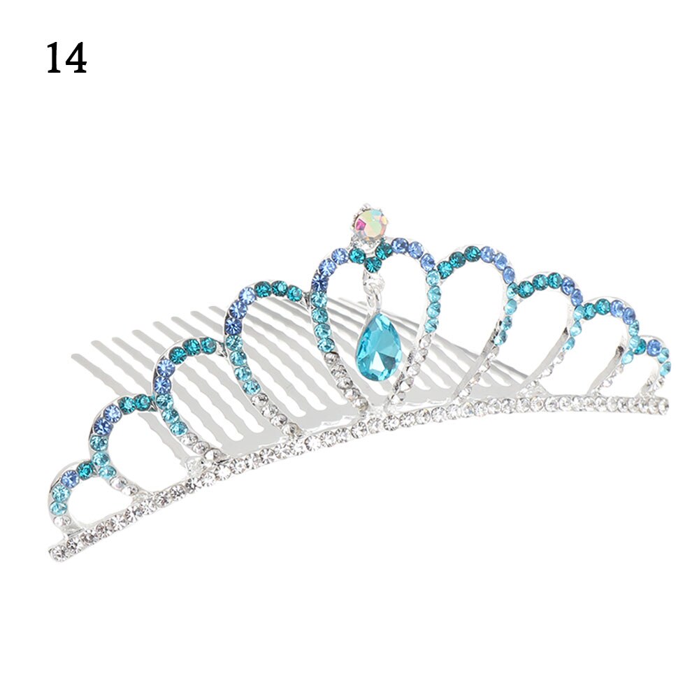 Lovely Mini Tiara Crystal Rabbit Princess Crown Comb Party Costume Accessory Girls Kids Birthday Children's Headwear: 14