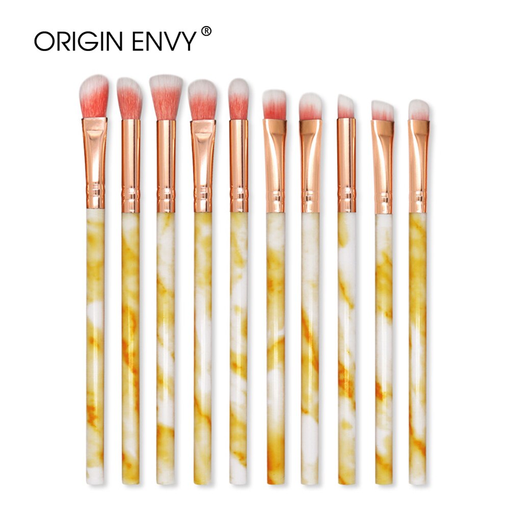 ORIGIN ENVY 10 Pcs makeup brush Set tools Powder Foundation Eyeshadow Lip Eyeliner Blush Marble Face Makeup Brushes: 10pcs-7