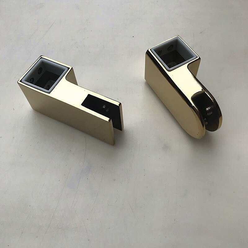 304 Stainless Steel Titanium Gold Square Shower Room Pull Rod Fittings Bathroom Glass Fixed Clip Pull Rod Glass Flange