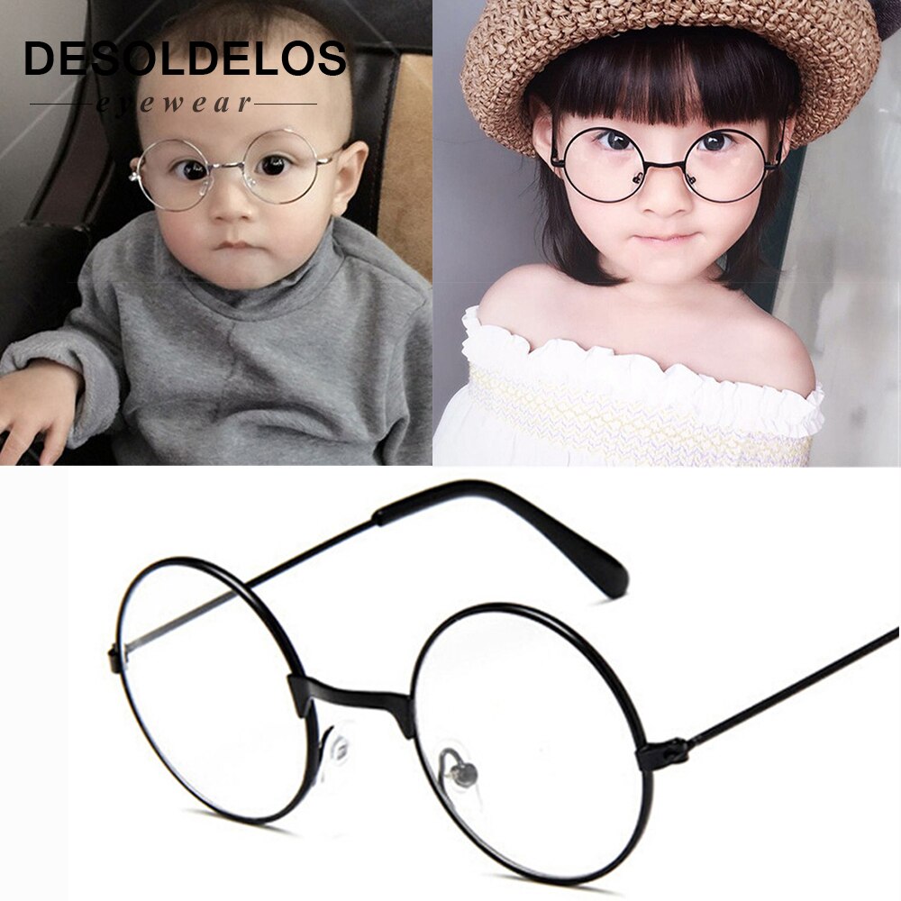 Gafas redondas para niños y niñas, anteojos con marcos lentes transparentes para miopía, ópticas transparentes, – Grandado