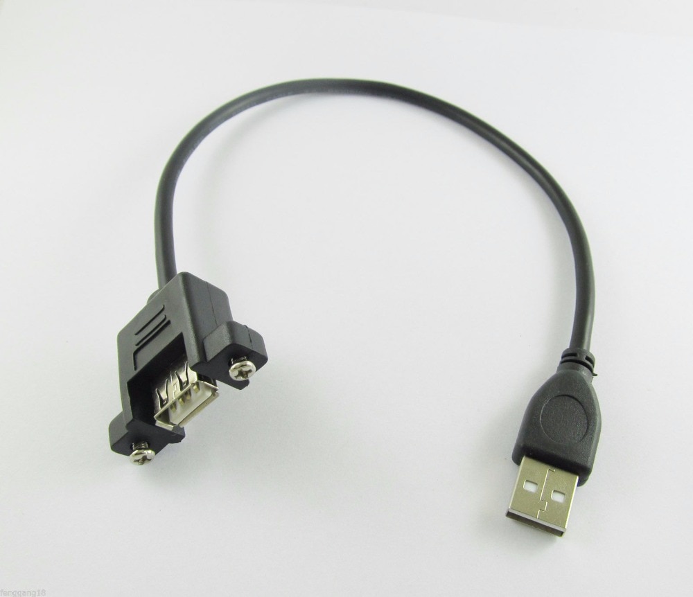 1 st USB 2.0 Een Mannelijke Om USB Een Vrouwelijke Panel Mount Extension Adapter Kabel M/F 1FT