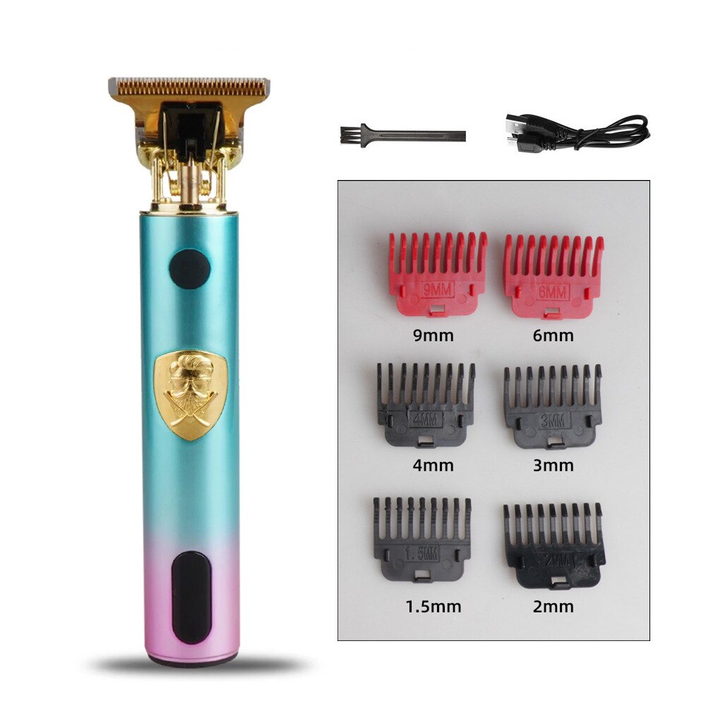 Professionele Tondeuse Gouden Clipper Voor Mannen Oplaadbare Kapper Draadloze Haar Knippen T Machine Haar Styling Baard Trimmer: E ABS 7