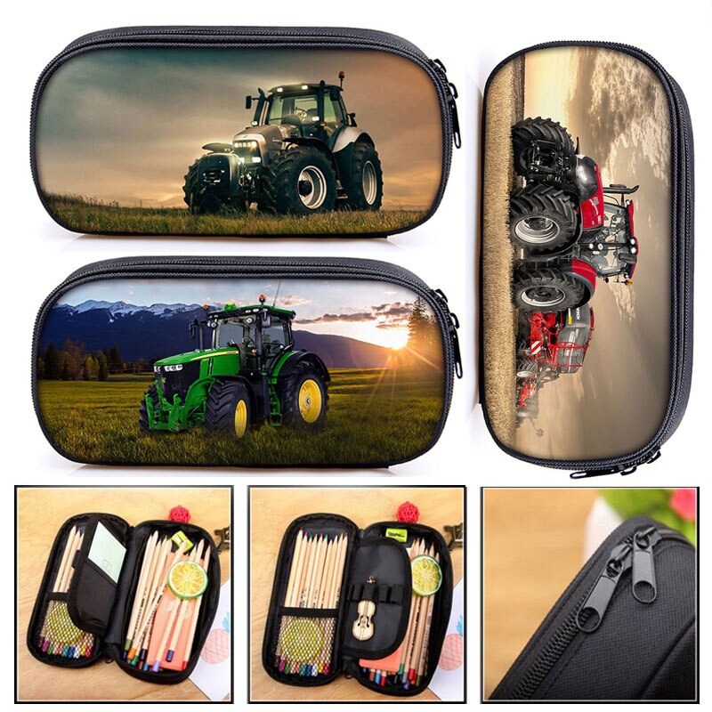 Bauernhof Traktor drucken Kosmetik fallen Bleistift Tasche Jungen Mädchen Stationäbetreffend Tasche freundlicher Schule fallen freundlicher Bleistift Kasten Schule Lieferungen Taschen