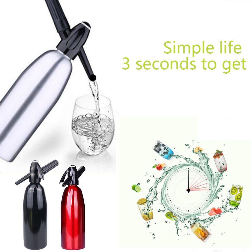 1000 ML DIY Soda agua sifón bebida máquina de jugo Bar cerveza burbuja Soda sifón fabricante botella Sodastream máquina Co2 inyector herramientas