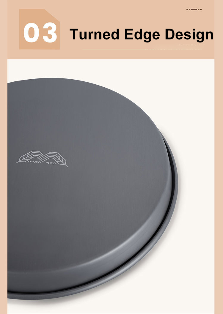 PizzAtHome-sartén para Pizza de 12 pulgadas, plato antiadherente de aleación de aluminio, bandeja para platos profundos, bandeja redonda dura anodizada para Pizza, accesorios para hornear