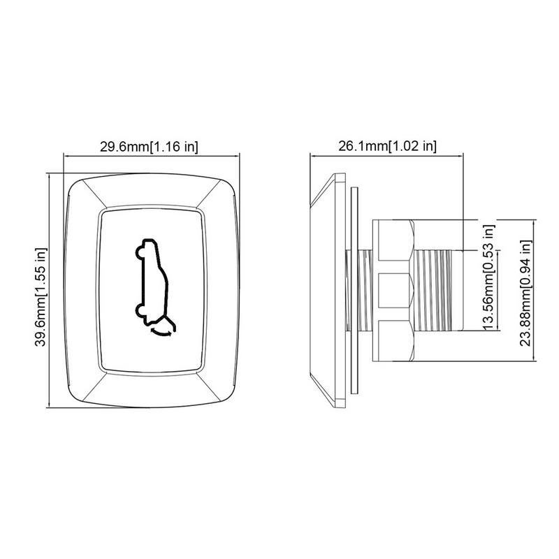 Universele Auto Elektrische Achterklep Trunk Release Switch Kofferbak Schakelaar Achterklep Kofferbak Schakelaar Knop Auto Styling Auto Accessoires