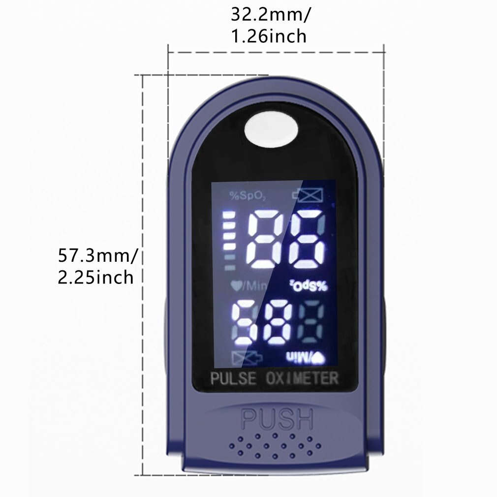 Pulsoximeter Vingertop Draagbare Bloedzuurstofverzadiging Monitor Voor Polsslag Hartslagmeter Met Led Scherm