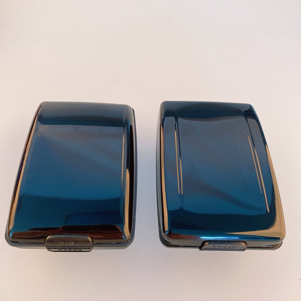 1 Pc Men Aluminum Bank Card Holder Blocking Hard Case Wallet Solid Credit Card Anti-RFID Scanning Protect Card Holder