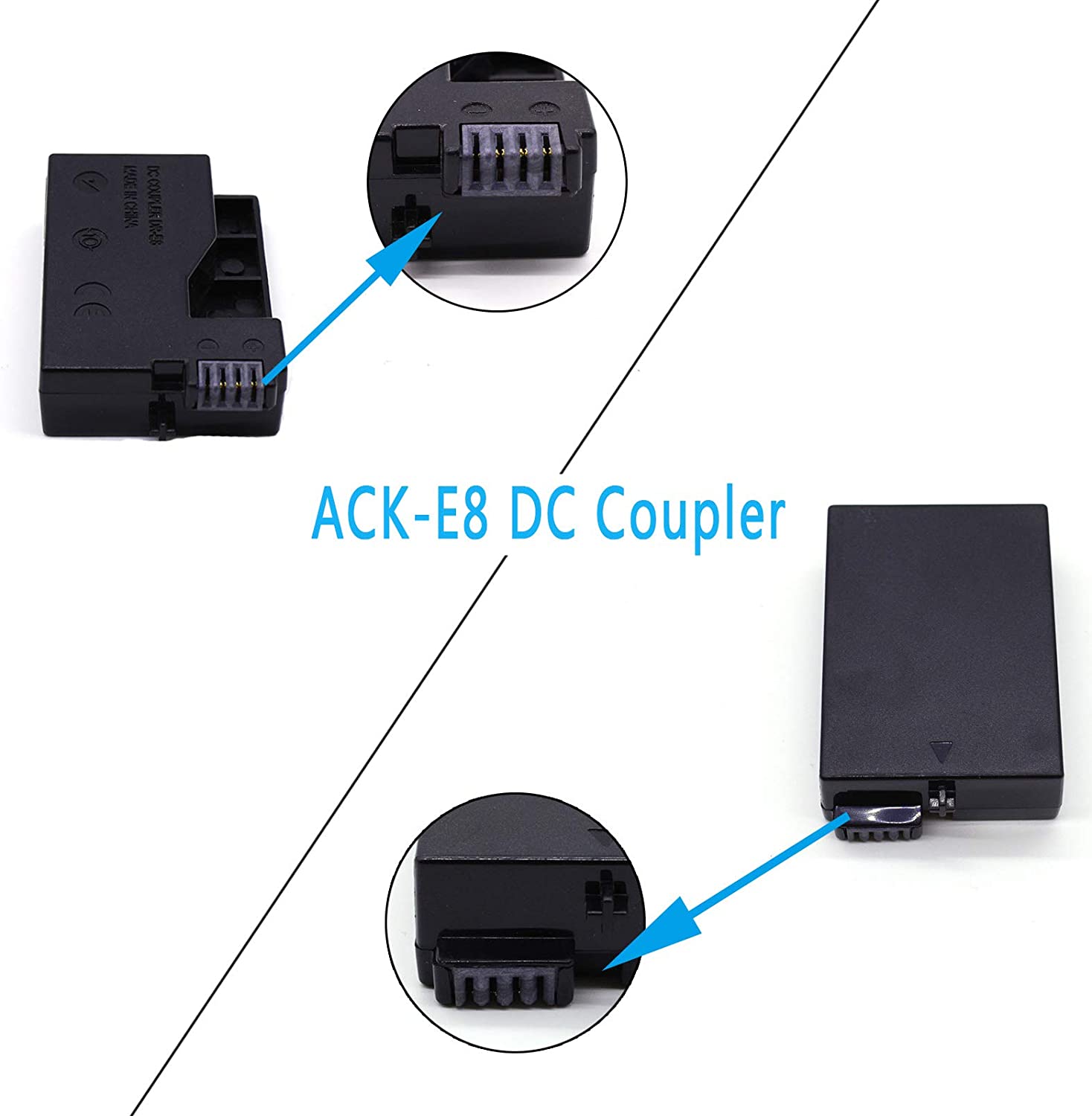 ACK-E8 AC Power Supply Adapter CAPS700 +DR-E8 for Canon EOS Rebel T2i T3i T4i T5i 550D 600D 650D 700D Kiss X4 X5 X6