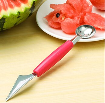 Cuchara de excavación de bolas de helado 2 en 1, herramienta de sandía, melón, fruta, tallado, Diy, surtido de platos fríos, accesorios de cocina, 1 ud.: 3