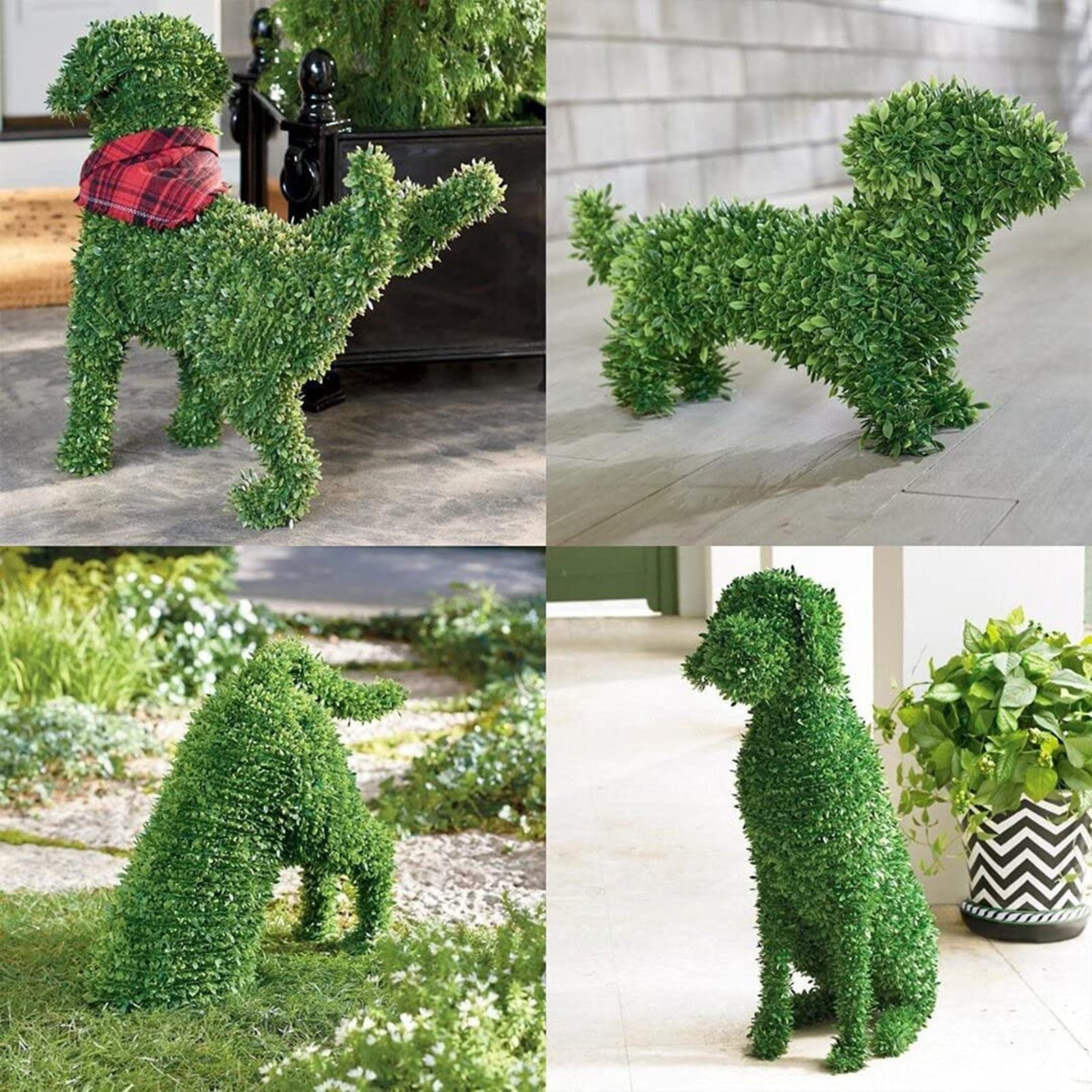 Decoratieve Plassen Hond In 4 Stijlen Groene Levensechte Kunstmatige Honden Voor Tuin Binnenplaats Gazon Hekken Tuinbeelden Sculpturen