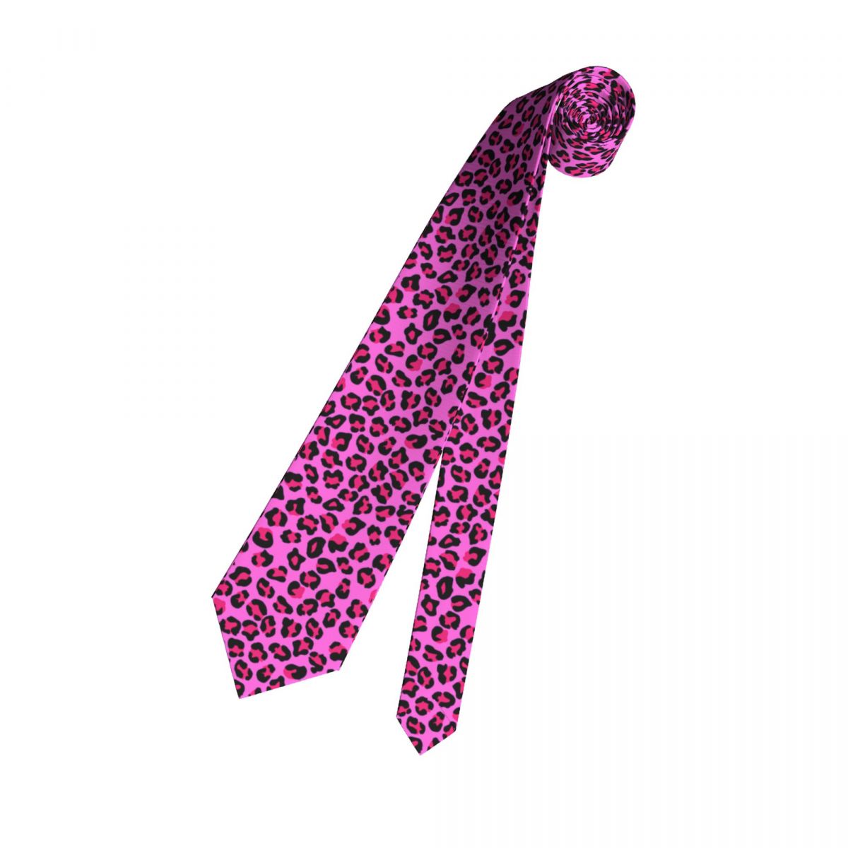 Anpassad slips med leopardmönster och gepardmönster, klassisk slips med djurhud och prickar för kontoret