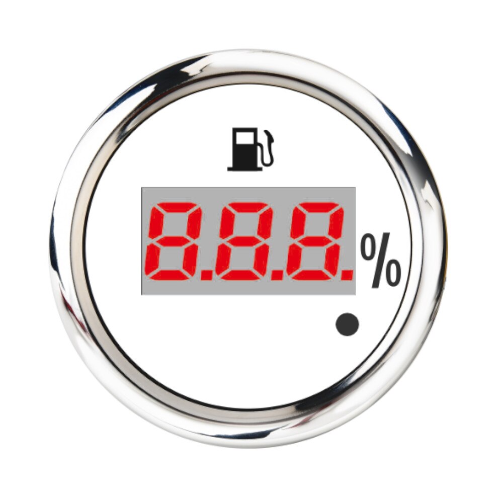 52mm Tankanzeige 0-190 ohm Digitale Tankanzeige Meter Für Boot Auto Motor Mit Alarm 9-32V: WS-0-190 ohm