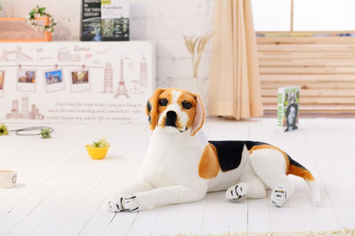 Juguete de perro Beagle de tamaño grande gigante realista de peluche de perro juguetes de peluche para la decoración del hogar de los niños mascota de la de la tienda de mascotas: About 30cm / Sit
