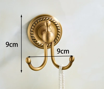 Brass Bathroom Accessories Antique Bath Towel Set Towel Ring Carved Toilet Paper Holder Towel Bar Bathroom Hardware Set: WHITE