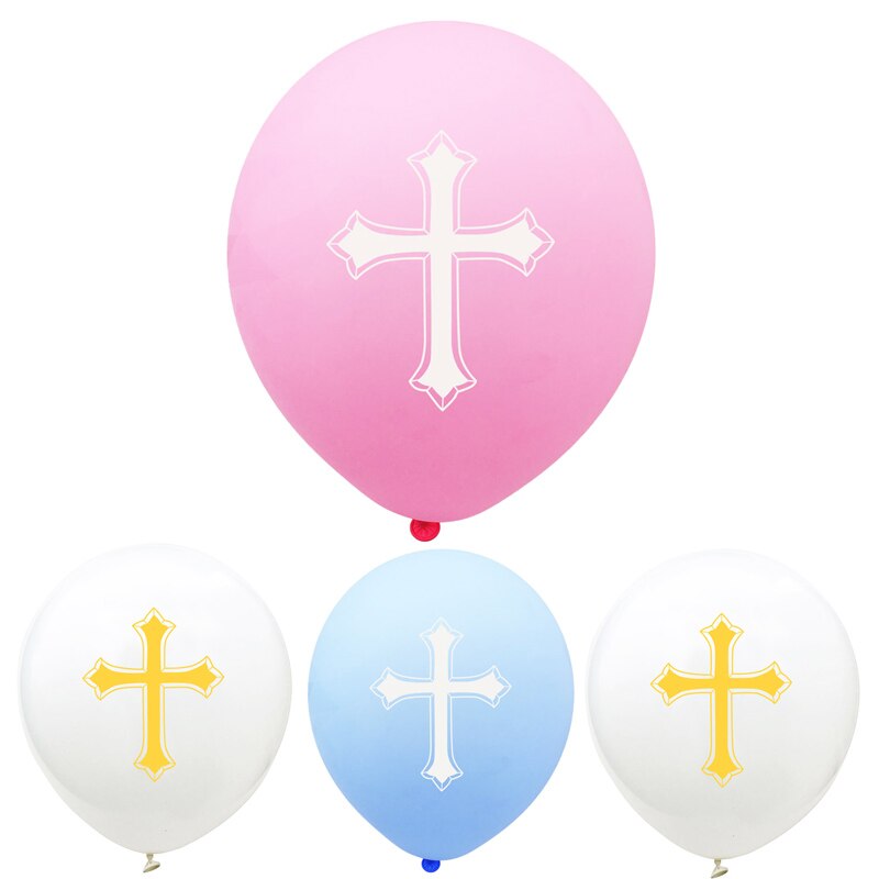 1pc paaskruis doop bedankjes folie ballonnen babyshower jongen meisje pinksteren jezus doop verjaardag feestversieringen globos