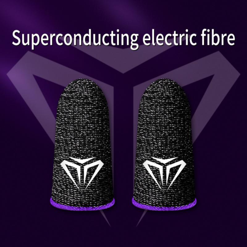 Guantes antideslizantes para Gaming, protectores de dedos transpirables para pantalla táctil, a prueba de sudor, 19 estilos: Plata