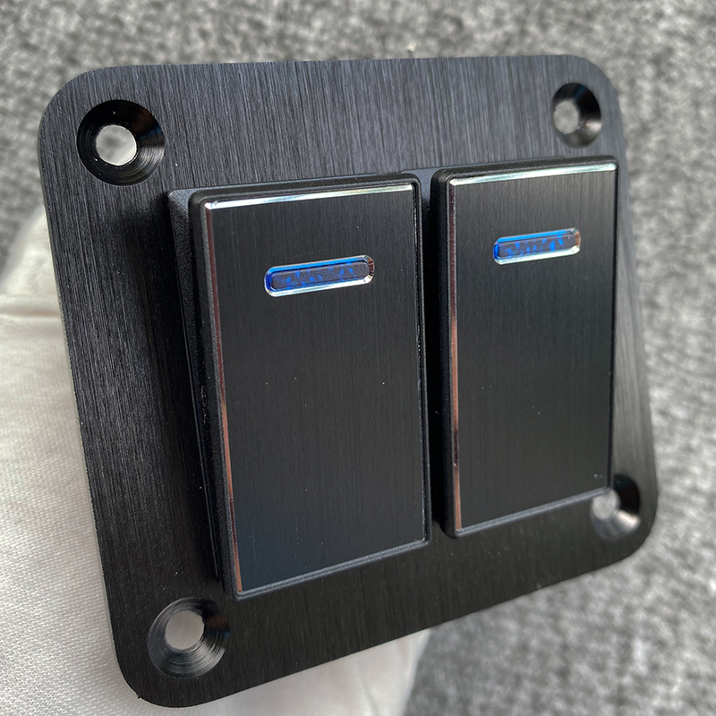 Metal 2-8 Gang Marine Boat Switch Panel LED ON-OFF Rocker Switch Panel For Marine Boat Caravan RV 12V 24V with Cars: GRAY