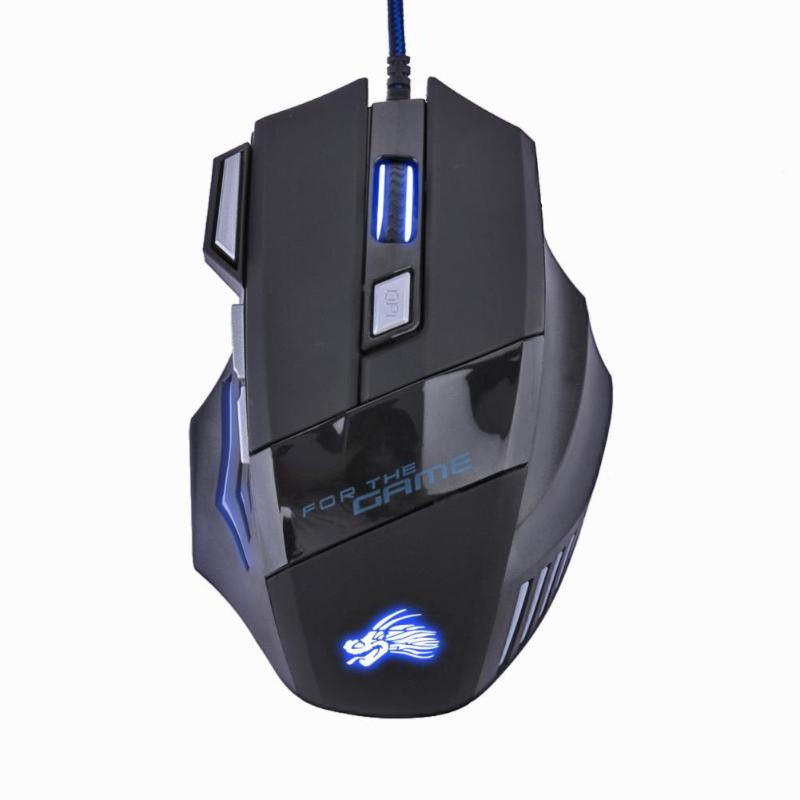 5500 dpi led optische usb bedrade gaming muis 7 knoppen gamer computermuizen 7 knoppen gamer muizen voor computer laptop pc
