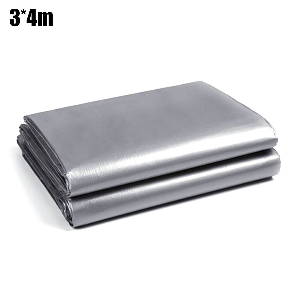 Outdoor Rain Furniture Cover Silver Waterproof Wind Tarpaulin Heavy Duty Tarp Durable Car Boat Canopy Tent Cover Camping Shelter: 3x4cm