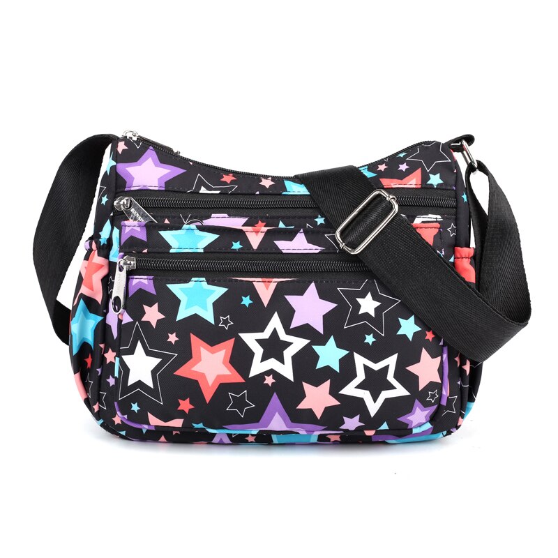 Imperméable à l'eau en Nylon femmes sacs de messager sac à main fourre-tout fleur bandoulière Bolsas embrayage voyage épaule Feminina Bolsos Mujer: star