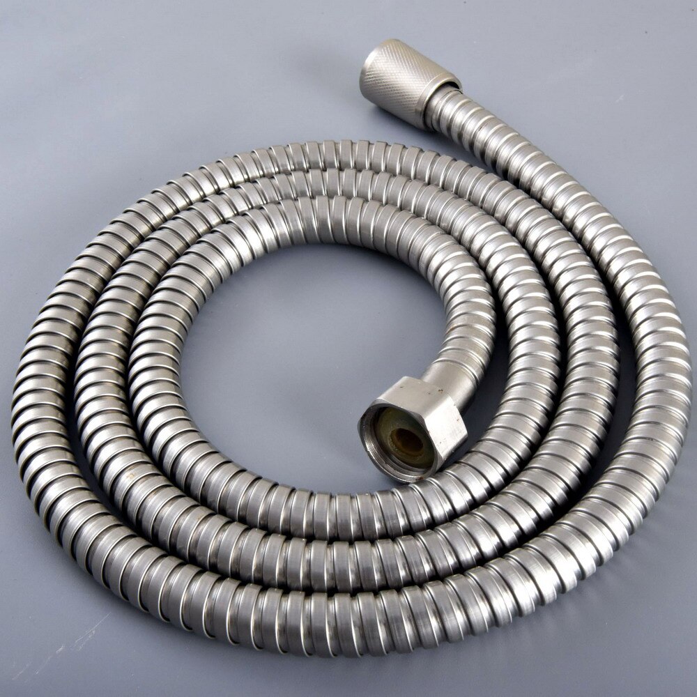 Brushed Nickel Shower Hose 1.5m Flexible Plumbing Hose Bathroom Shower Hose Water Plumbing Nhh135